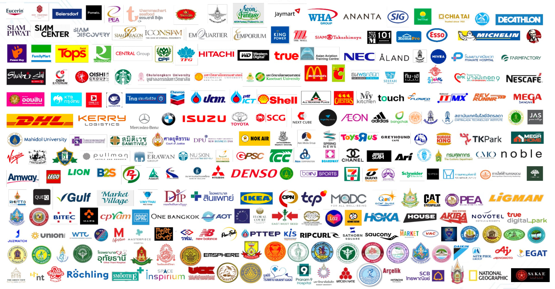 Step Solutions client logos — leading brands and organizations across Thailand